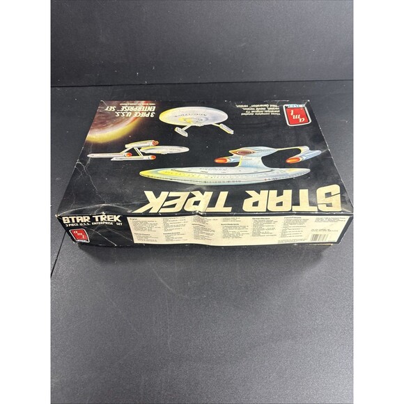 Star Trek 3 Piece U.S.S Enterprise Set Model Kit - 1988 AMT ERTL - Complete - Picture 3 of 6
